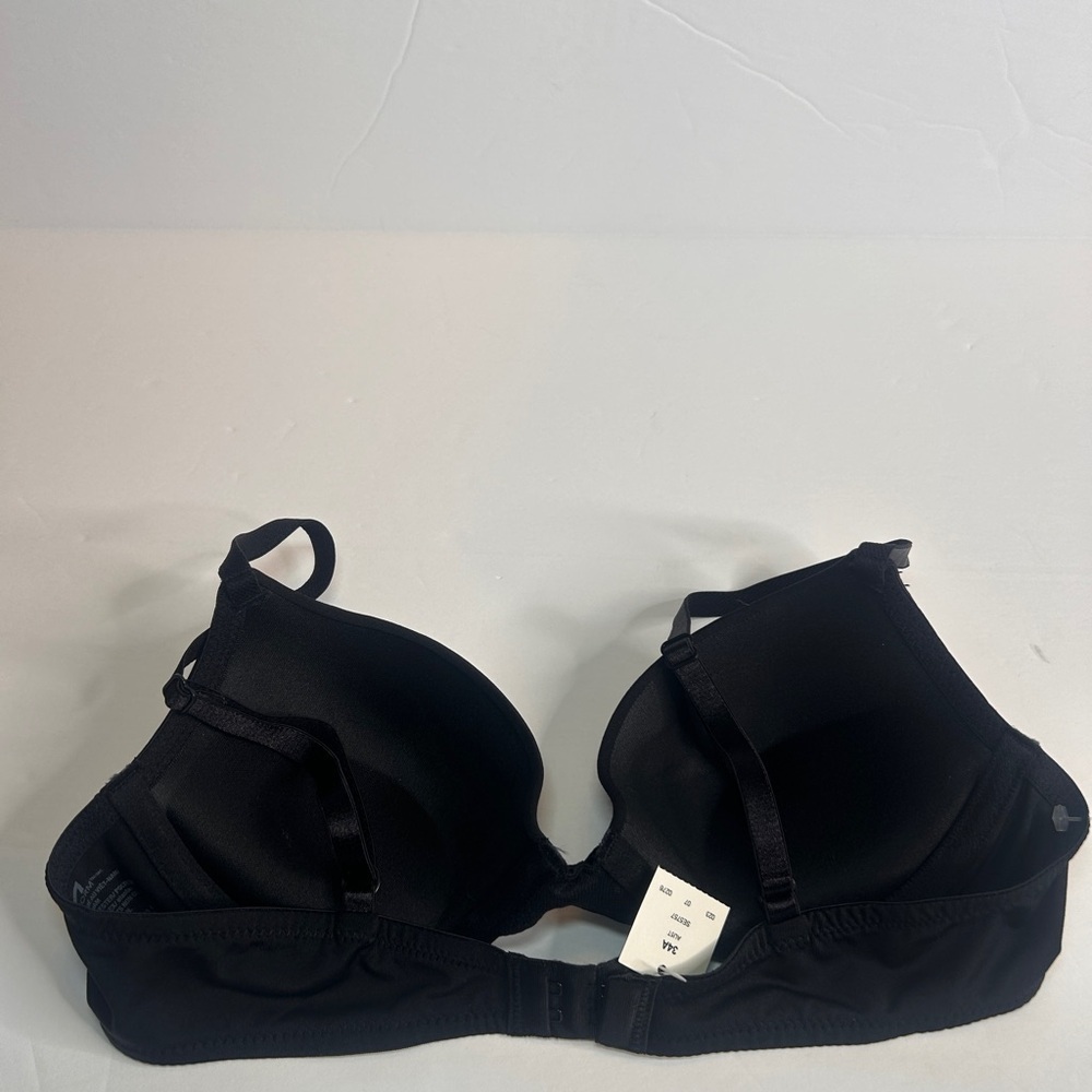 Maidenform Black Bra , Padded, Push Up , 34A - Picture 3 of 5